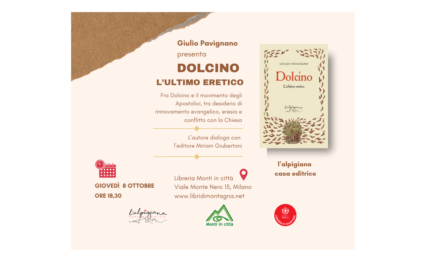 Giulio Pavignano presenta Dolcino. L'ultimo eretico